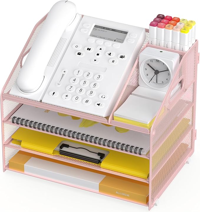 Letter Tray Paper, 4 Tier Desk Organizer by OrgMate