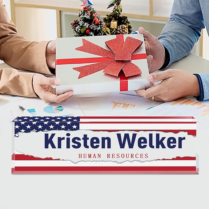 Custom Flag Name Plate for Desk, Desk Name Plate Personalized, Office Decor for - Image 5