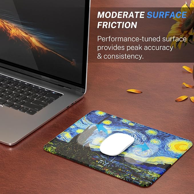 MROCO 3-Pack Mouse Pads, 30% Larger Surface, 8.5 x 11 in, Starry Night | - Image 2