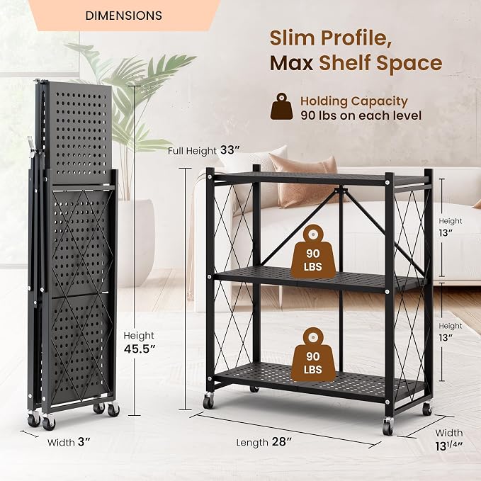 Our Modern Space 3-Tier Foldable Storage Shelf - Image 2
