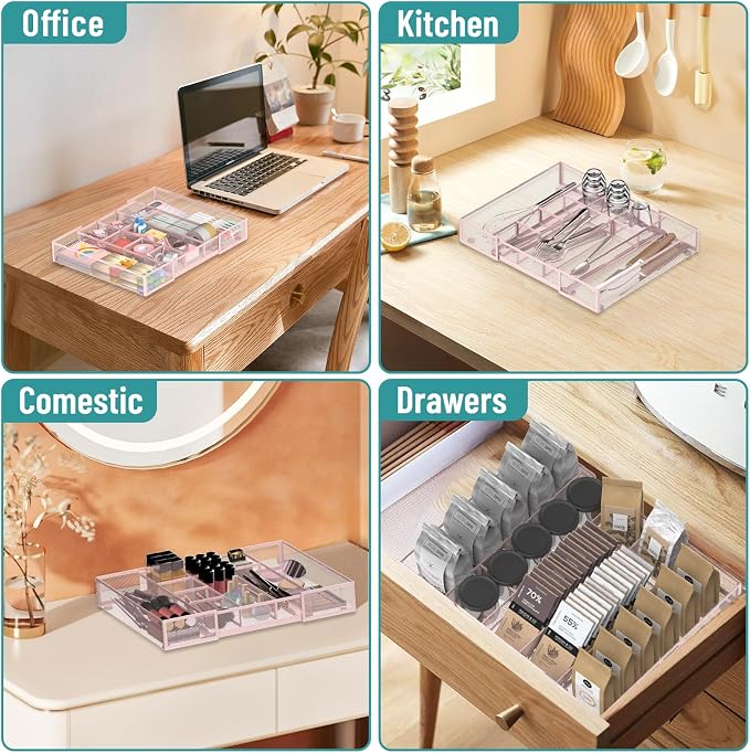 Expandable Desk Drawer Organizer Tray - Image 7