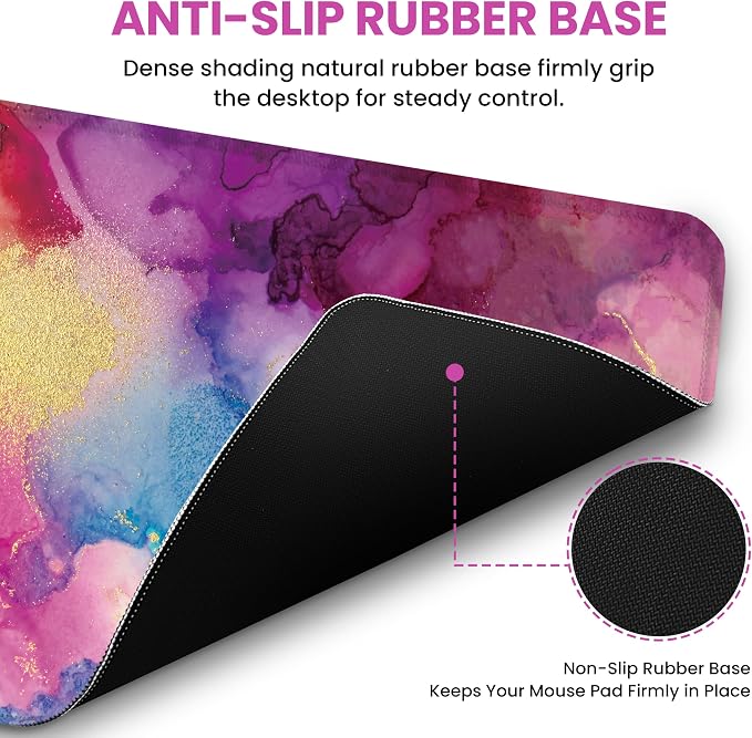 Aesthetic Desk Mat, Cute Color Splash Desk Pad Protector - Image 3