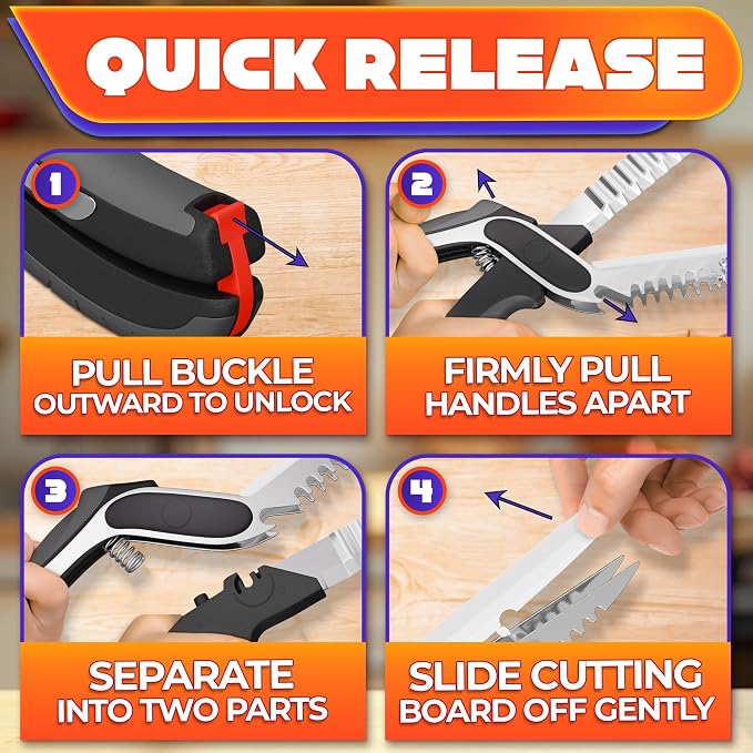 6-in-1 Cutting Board Scissors - Image 7