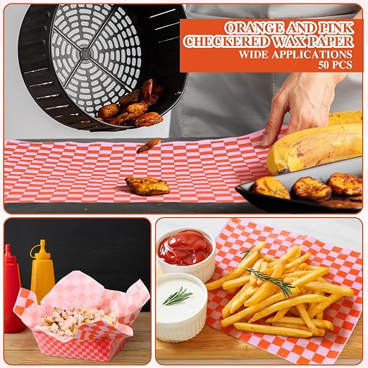 Geosar 100 Pcs Gingham Party Supply Disposable Paper Food Tray Bulk Disposable - Image 5