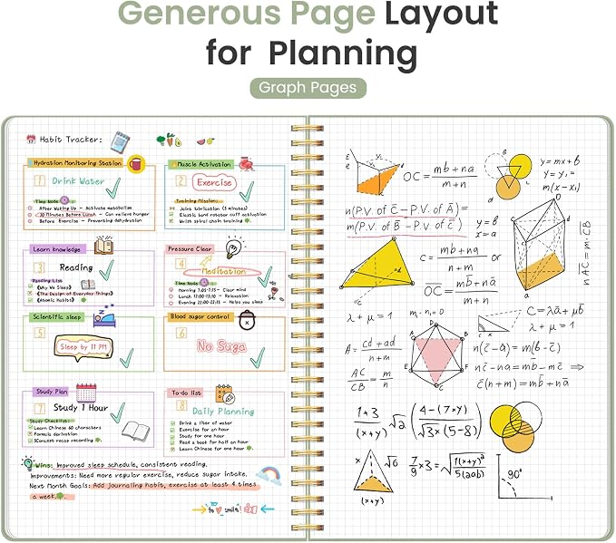Taja Spiral Graph Notebook, 8.5"x11" Notebooks - Image 4
