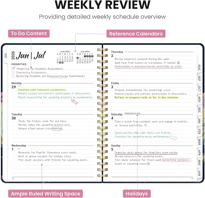 Planner 2026-2027, Monthly and Weekly Academic Planner July 2026 - Image 3