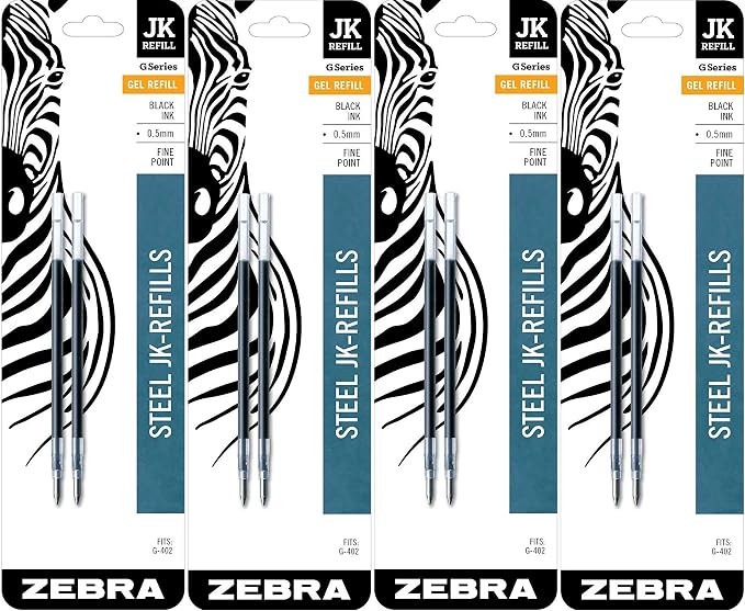 Zebra G-402 Stainless Steel Pen JK-Refill, Fine Point by ZebraPen