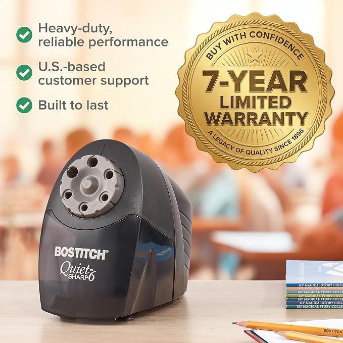 Bostitch Office Electric Pencil Sharpener, Heavy Duty Classroom Sharpener - Image 8