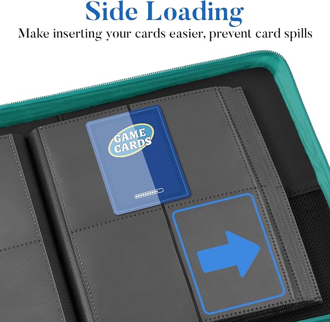 Fabmaker Premium 4 Pocket Zip Card Binder, Trading Card Binder - Image 5