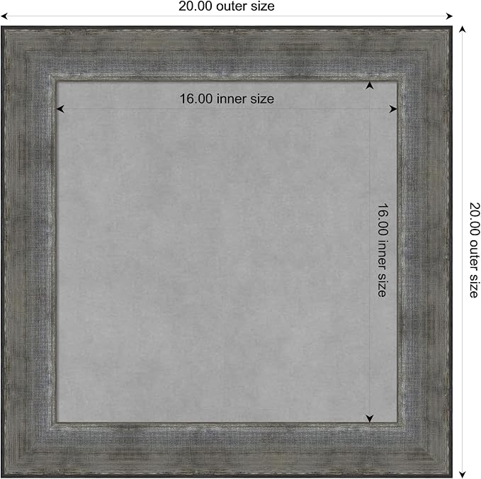 Amanti Art Silver Framed Magnetic Board 20x20 Small Vision Board - Image 3