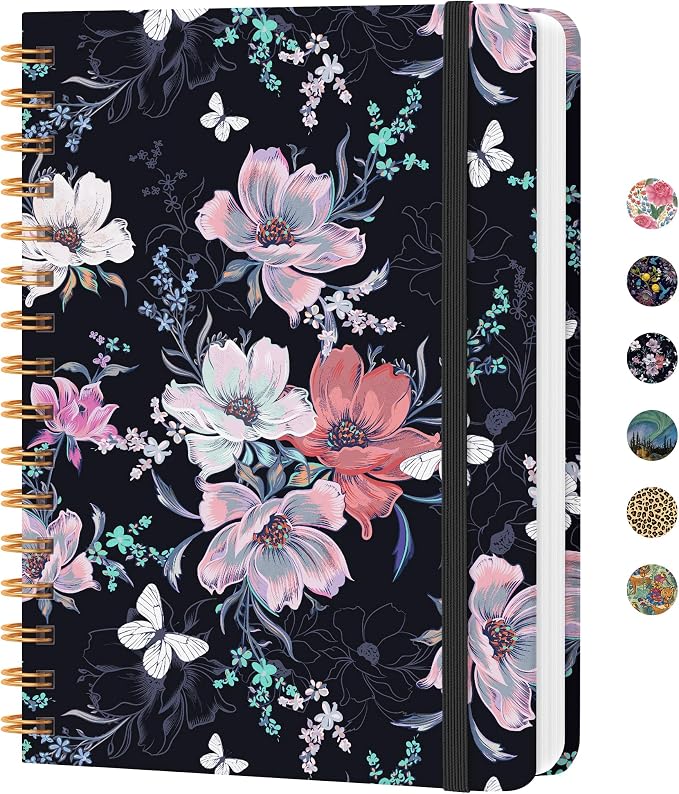 CICPAP Lined Spiral Journal Notebook, A5 College Ruled Notebook by CICPAP