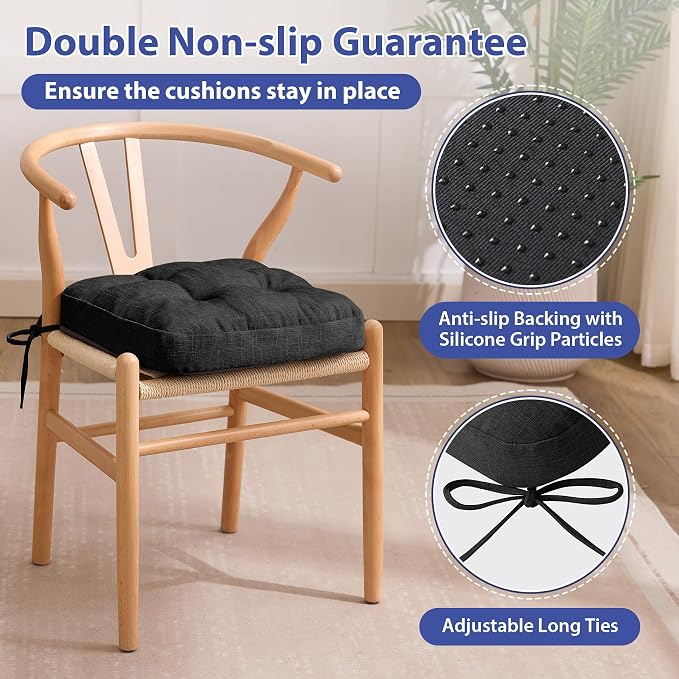 IASEAHK Chair Cushions, Foam Dining Chair Cushions, Tufted Indoor Chair Pads - Image 4