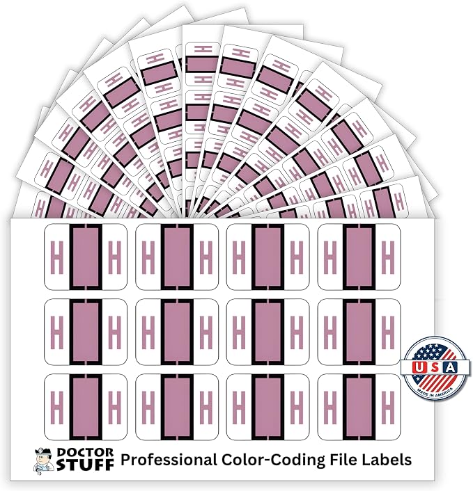 Doctor Stuff - File Folder Labels, Alphabet Letter H Stickers, Compatible - - Image 2