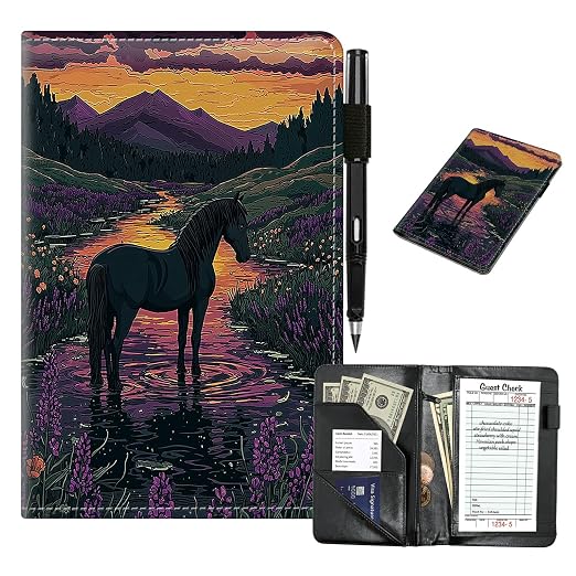 Black Horse Purple Flower Cute Server Book by Unknown
