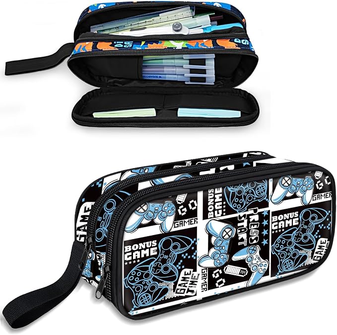 Fitvc Large Pencil Case for Boys, Gamer Boys Pencil Pouch for Kids Teens School by FITVC