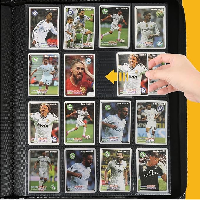 16-Pocket Business Card Binder holds 1024 Cards, Premium Diamond PU Leather - Image 7
