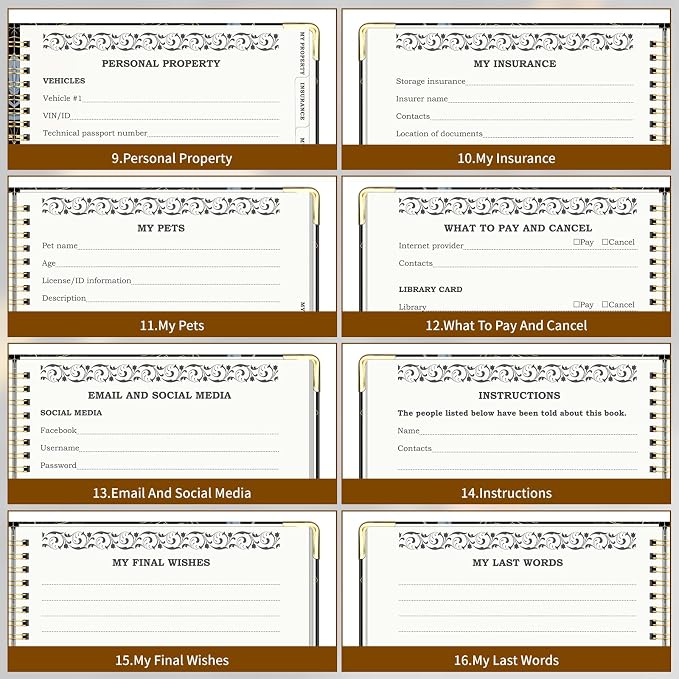 Peace of Mind Planner, Spiral End of Life Planner - Image 6