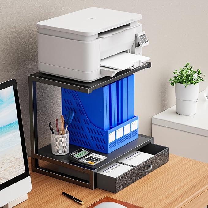 YAOHUOO 2-Tier Desktop Printer Stand - Image 2
