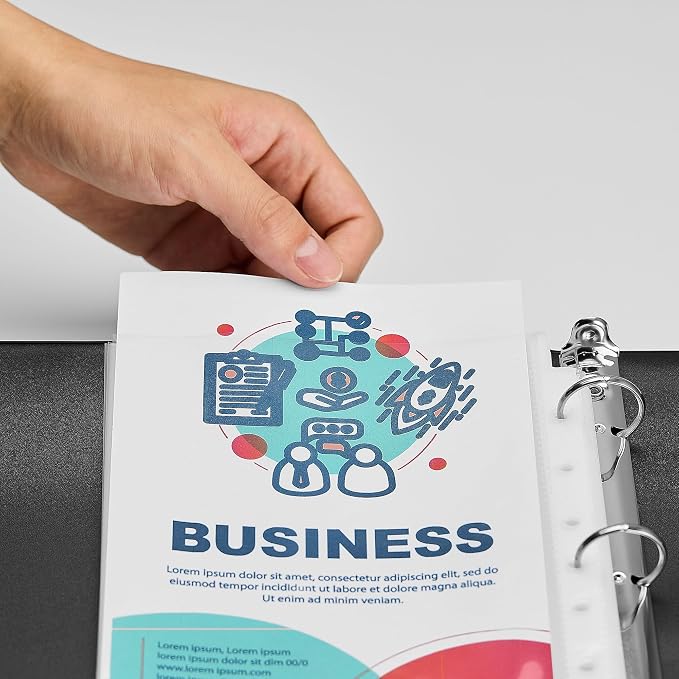 Staples 5-1/2" x 8-1/2" Sheet Protectors – Clear Page Protectors - Image 3