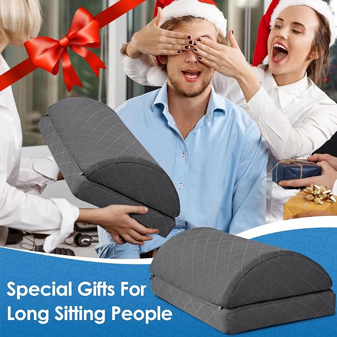 CushZone Foot Rest for Under Desk at Work Adjustable Foam for Office and Home - Image 7