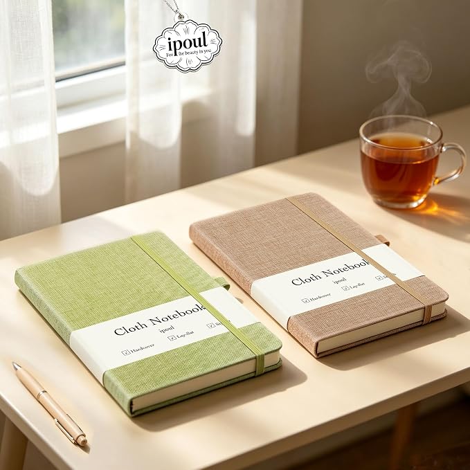 ipoul Hardcover Notebook, Lined Journal, A5 Cover, Lay Flat, Journaling Notebook - Image 3