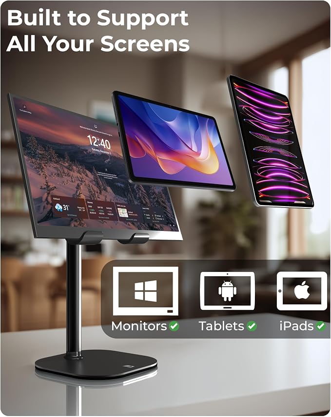 COOPER TabHolder, 7-10" Height Adjustable Tablet Stand, Premium iPad Stand - Image 5
