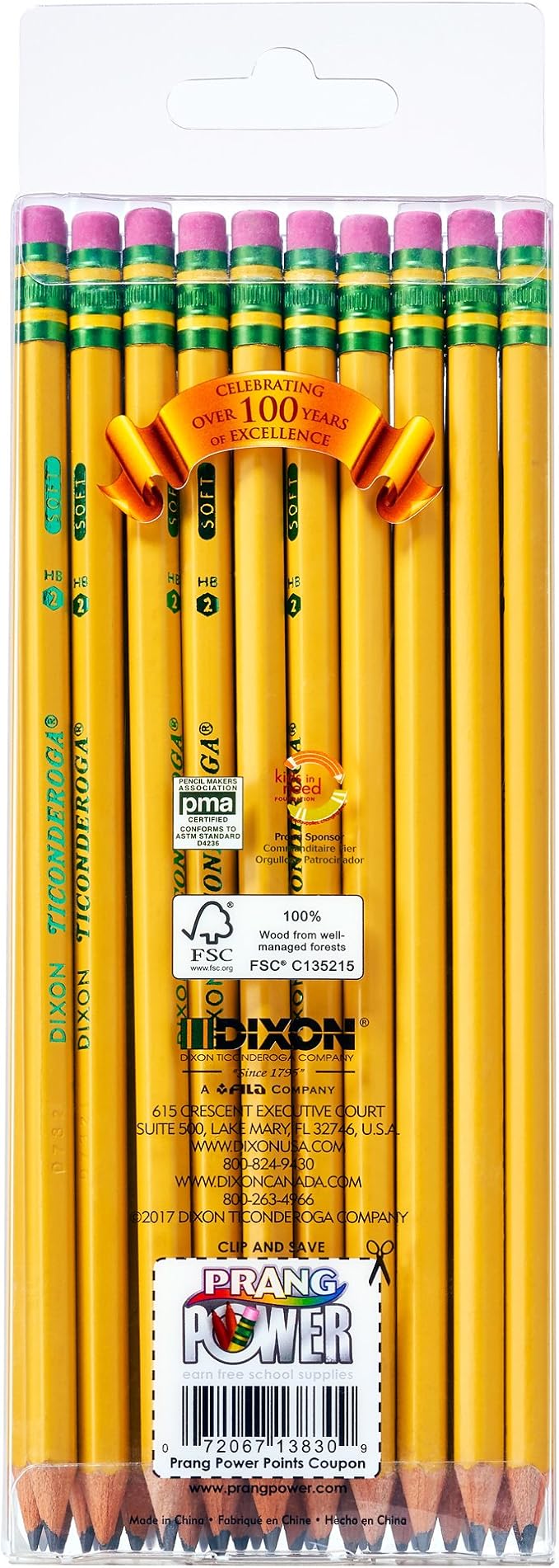 Ticonderoga Wood-Cased Pencils, Pre-Sharpened, 2 HB Soft - Image 3
