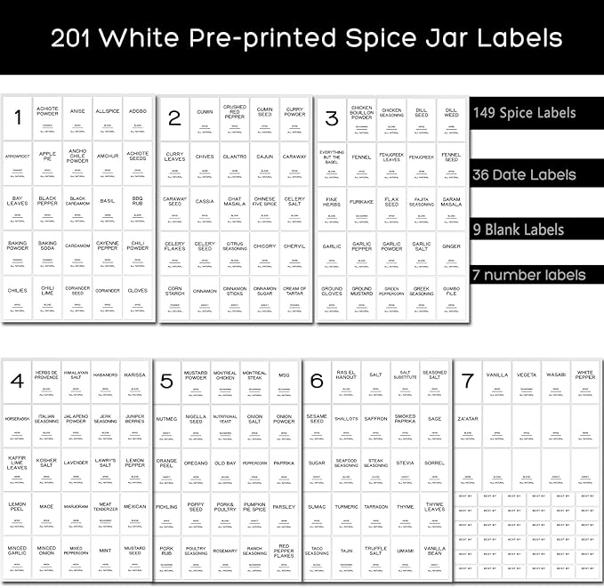 201 Spice Jar Labels - Image 4