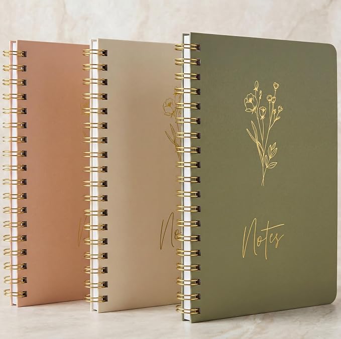 ZICOTO Aesthetic Spiral Notebook Set of 3 by ZICOTO