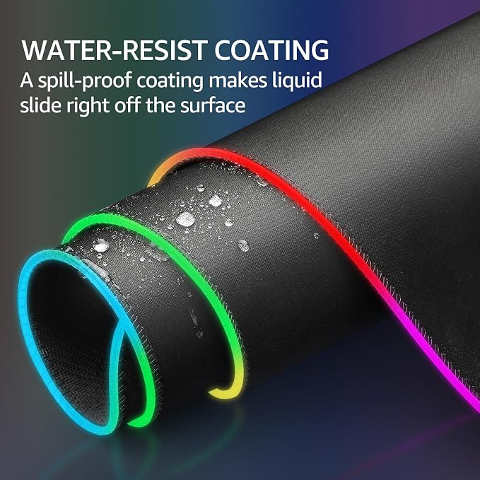 KTRIO RGB Large Gaming Mouse Pad, 31.5 x 15.7 in, RGB Black, XXL | Smooth - Image 6