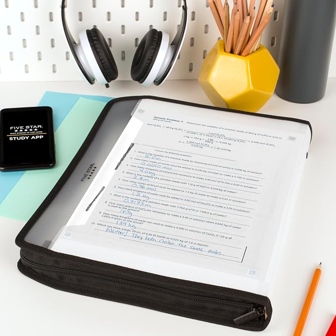 Five Star Expanding File Organizer + Study App, 7-Pocket Accordian File - Image 8