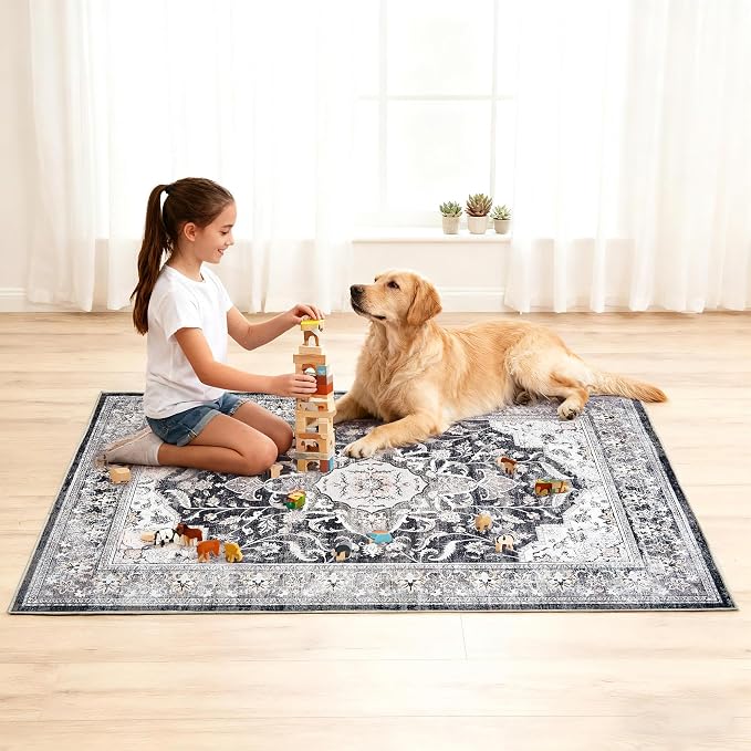 Office Chair Mat for Hardwood Tile Floor, Machine Washable Office Area Carpet - Image 9