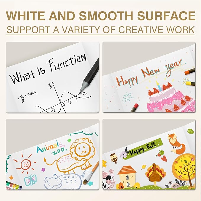 Chell 36" x 48" Large Trifold Poster Board, 2 Pack, White Corrugated Project Boards for Science Fair, School Projects, Event Displays and Business Presentations-DeskLoop Office