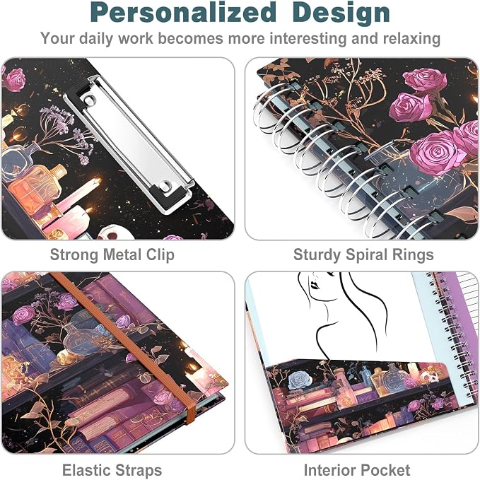 Hongri Clipboard Folio with Refillable Lined Notepad, 8.5 x 11 Folders with - Image 6