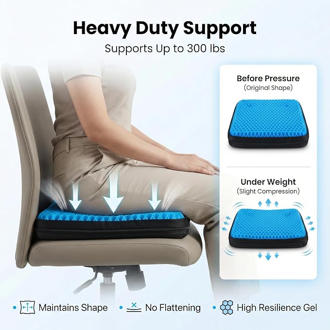 Extra Thick Large Pure Gel Seat Cushion - Image 7