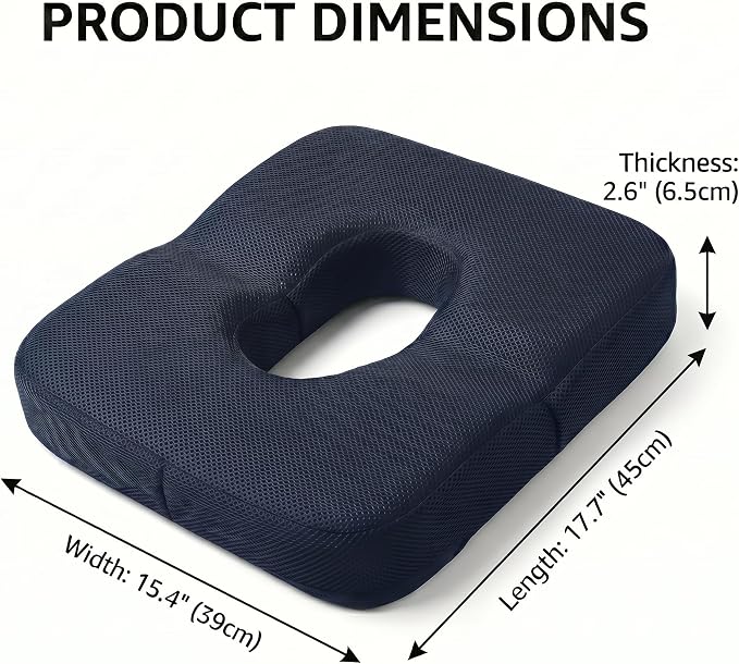 Gel Seat Cushion for Office Chair, Memory Foam - Image 3