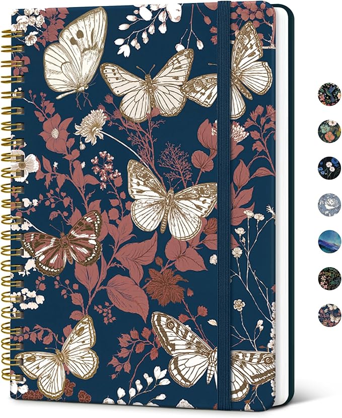 Taja Lined Spiral Journal Notebook by Taja