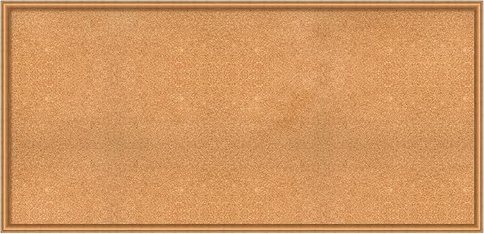 Amanti Art Natural Cork Board for Wall, 30x62 Vision Board with Bronze Frame, Oversize Corkboard Office Decor for Home Organization, Casual Corkboard Pinboard to Display Items for Home Organization-DeskLoop Office