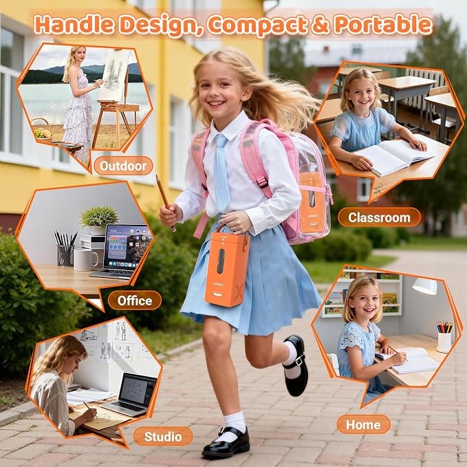 AFMAT Electric Pencil Sharpener, Fully Automatic Pencil Sharpener, Auto in & Out - Image 7