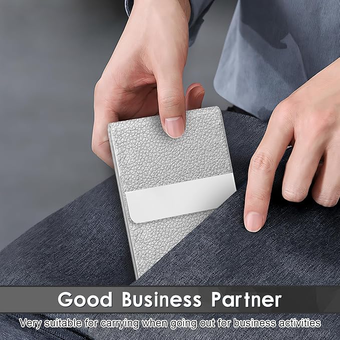 Business Card Holder with Ultra Slim Design, Business Card Case with Premium PU - Image 6