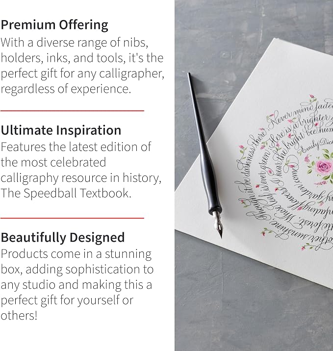Speedball Modern Calligraphy Kit, Featuring Pen Holder, Tips Ink, Calligraphy - Image 2