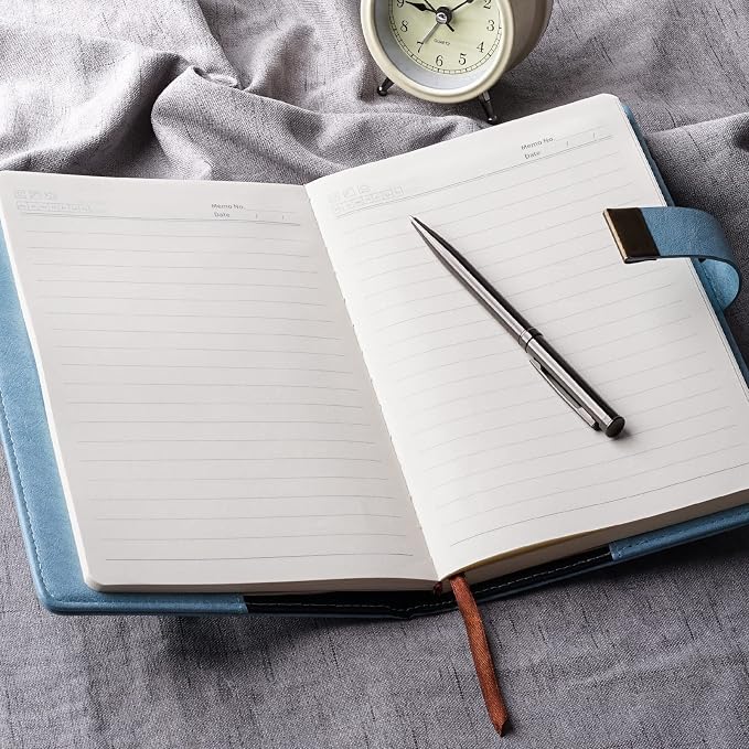WEMATE Diary with Lock, A5 PU Leather Journal with Lock 240 Pages, Vintage Lock - Image 8