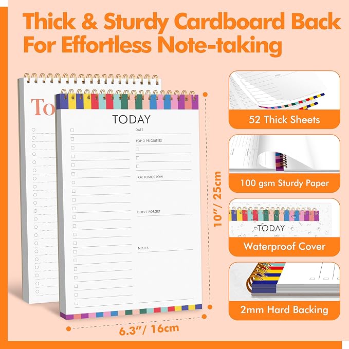 2 To Do List Notepads, Daily Planner Notebook - Image 4
