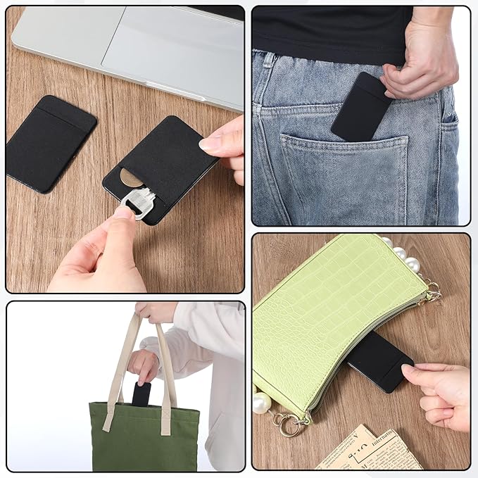 2 PCS Flat Thin Wallet Key Holder, Slim Credit Card Holders, Minimalist Slim - Image 6