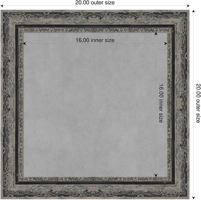 Amanti Art Black Framed Magnetic Board 20x20 Small Vision Board - Image 2