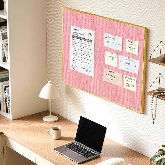 Fabric Bulletin Board, Upgraded Canvas Surface, Wall Mounted, - Image 7