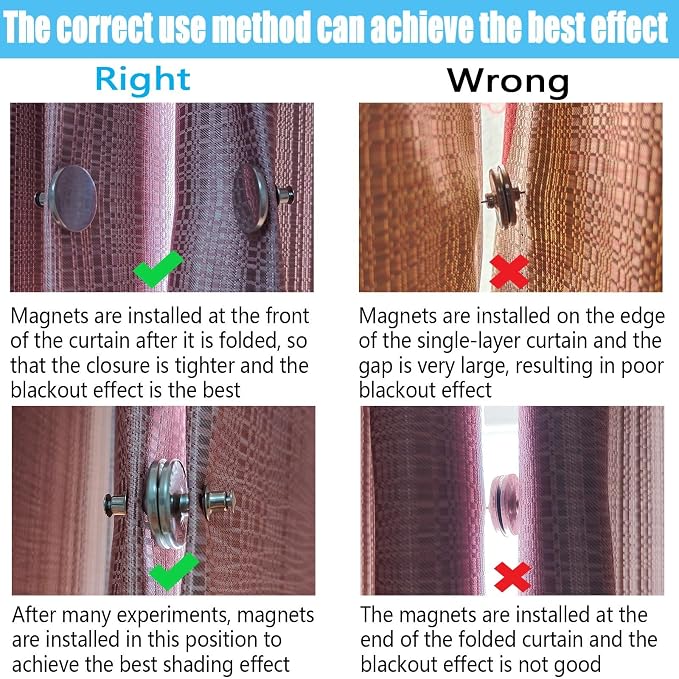9 Pairs Curtain Magnets Closure, Magnetic Curtain Clips - Image 4