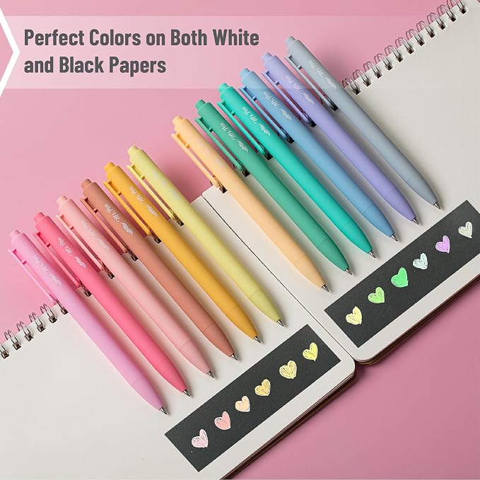 Mr. Pen- Retractable Gel Pens, 12 Pack, Fast Dry, Smooth Writing, Cute Pens - Image 4