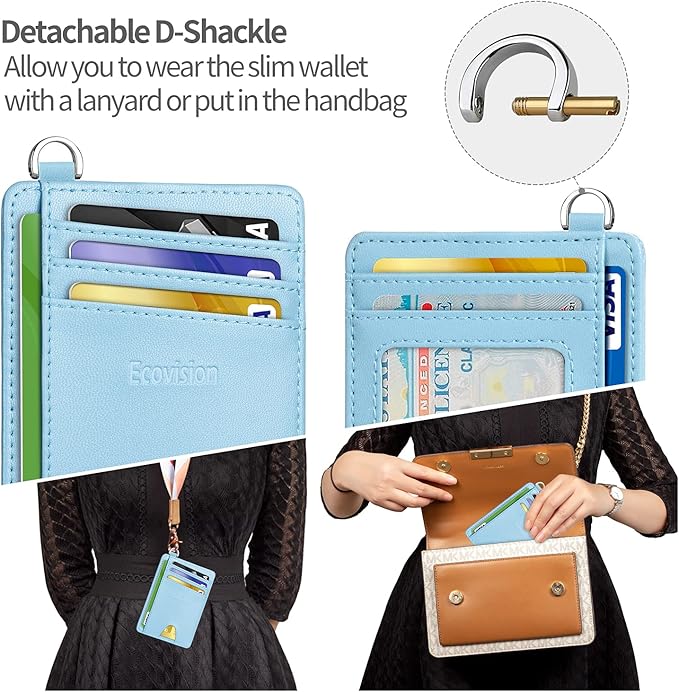 Slim Minimalist Front Pocket Wallet, RFID Blocking Credit Card Holder Wallet - Image 3