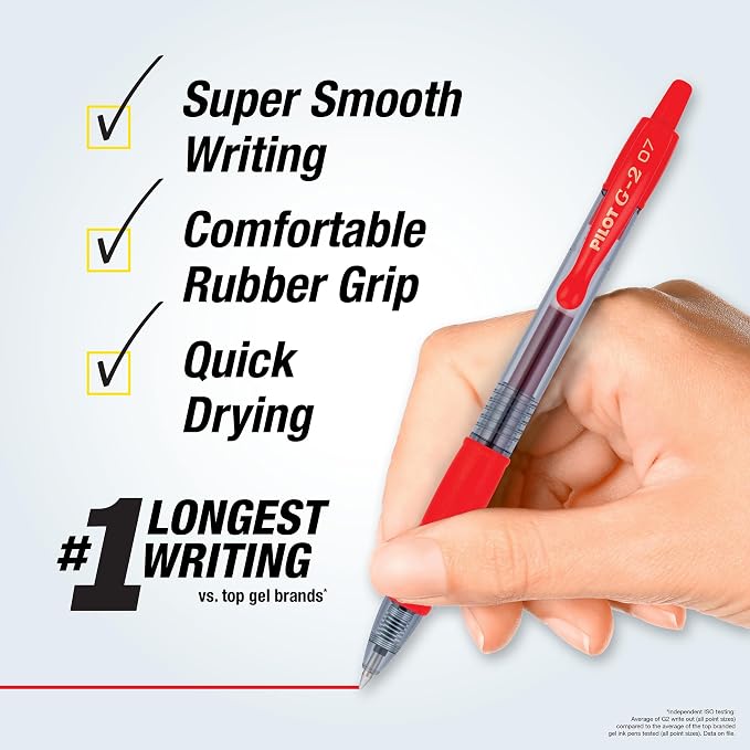 Pilot G2 Premium Refillable and Retractable Rolling Ball Gel Pens, Fine Point - Image 2